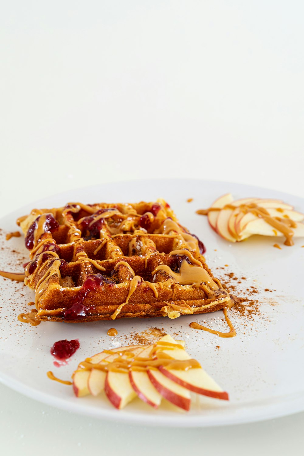 brown waffle on white ceramic plate