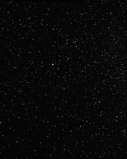 black and white stars in the sky