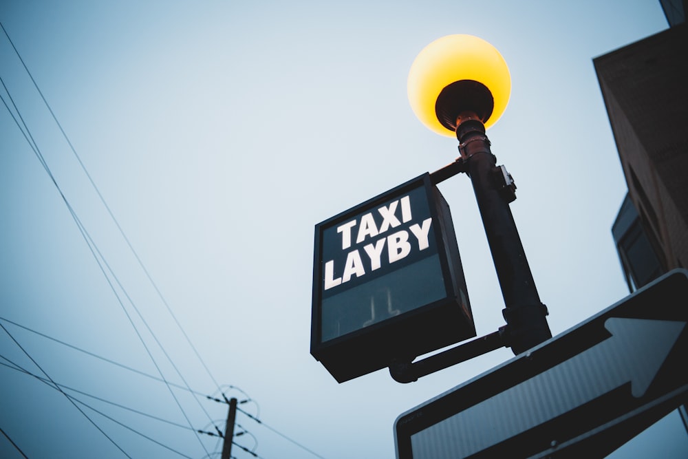 black and white street sign