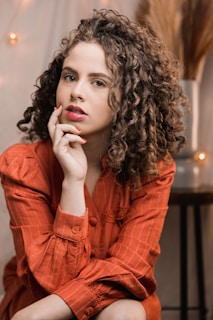 woman in red and black plaid dress shirt
