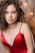 woman in red spaghetti strap top