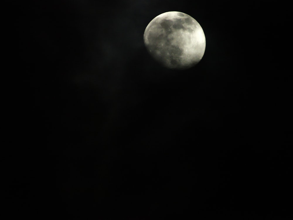 Vollmond am dunklen Nachthimmel