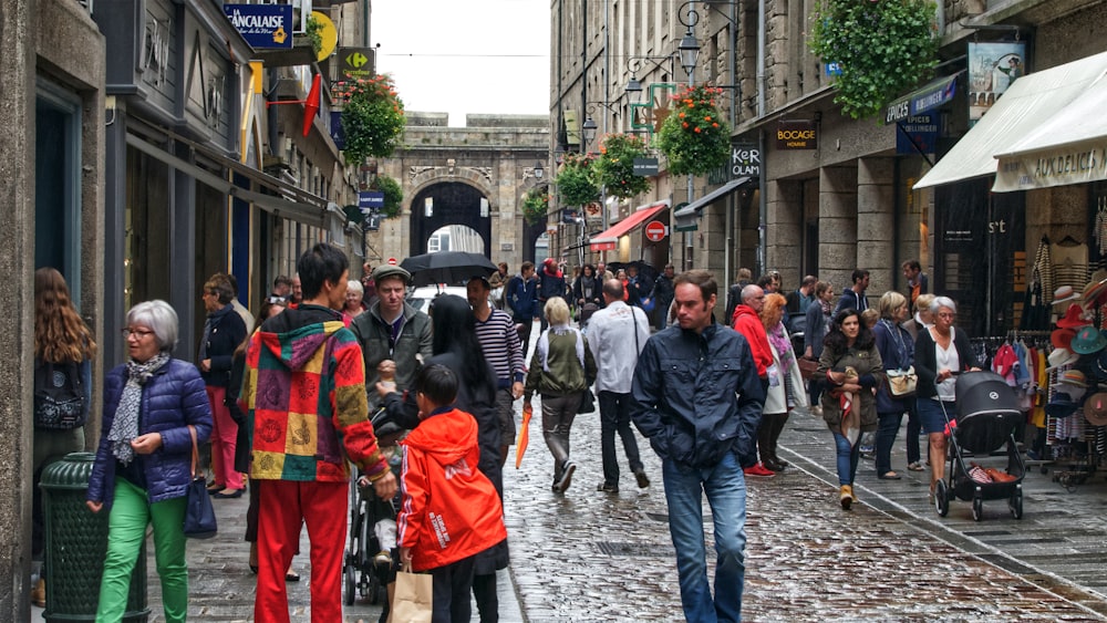 people walking on street during daytime