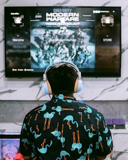 joueur en train de jouer à call of duty