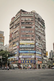 Aerial view of the Sun Hing Industrial Building with Supply Chain Logistics Limited signage visible.