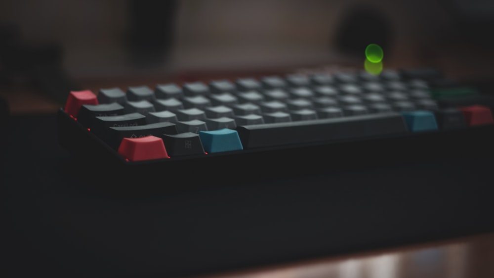 black and red computer keyboard