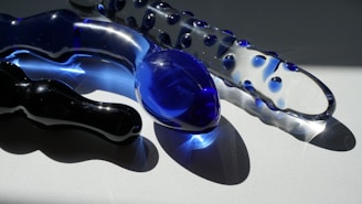 blue and black light bulb