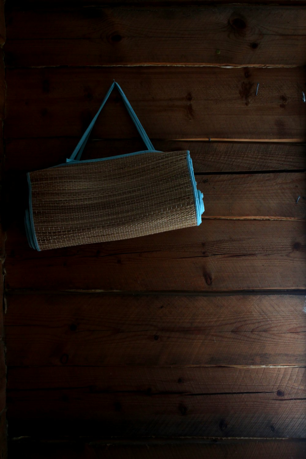 red and white striped tote bag