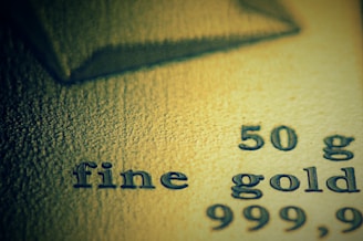 paper that says 50g fine gold