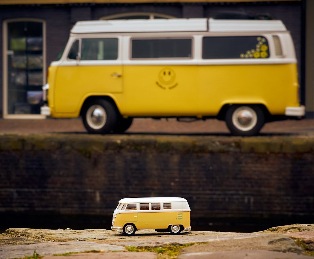 Both real and model Volkswagen Microbus Type 2