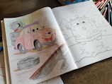white printer paper with drawing