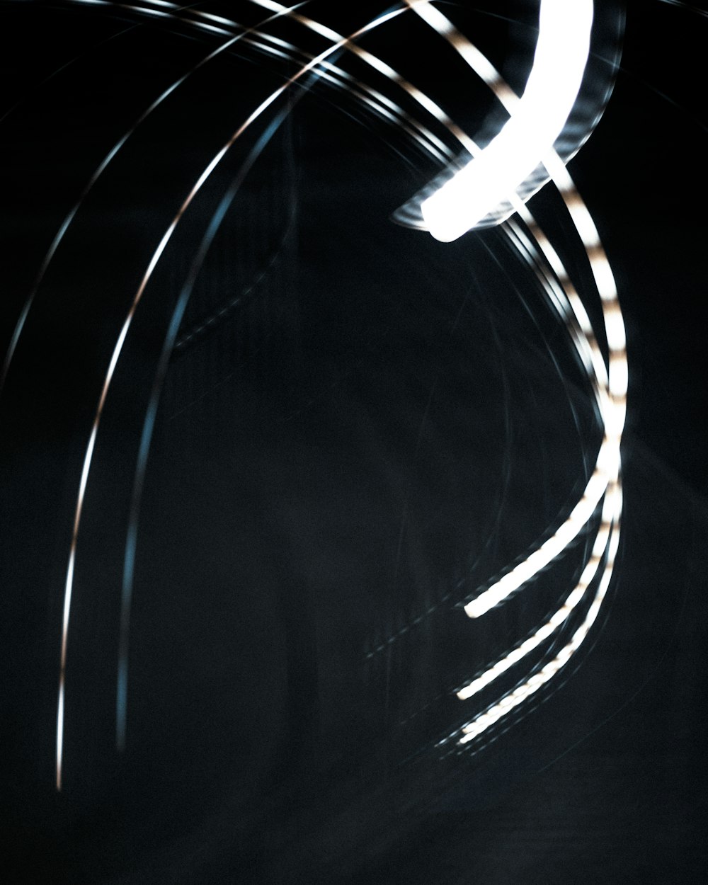 white and black spiral light