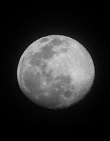 full moon in dark night sky