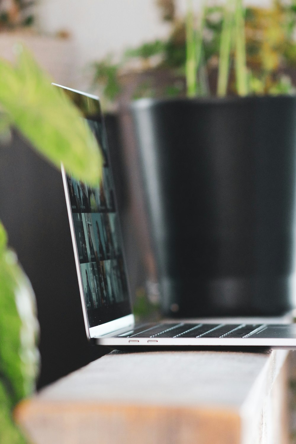 black and silver laptop computer