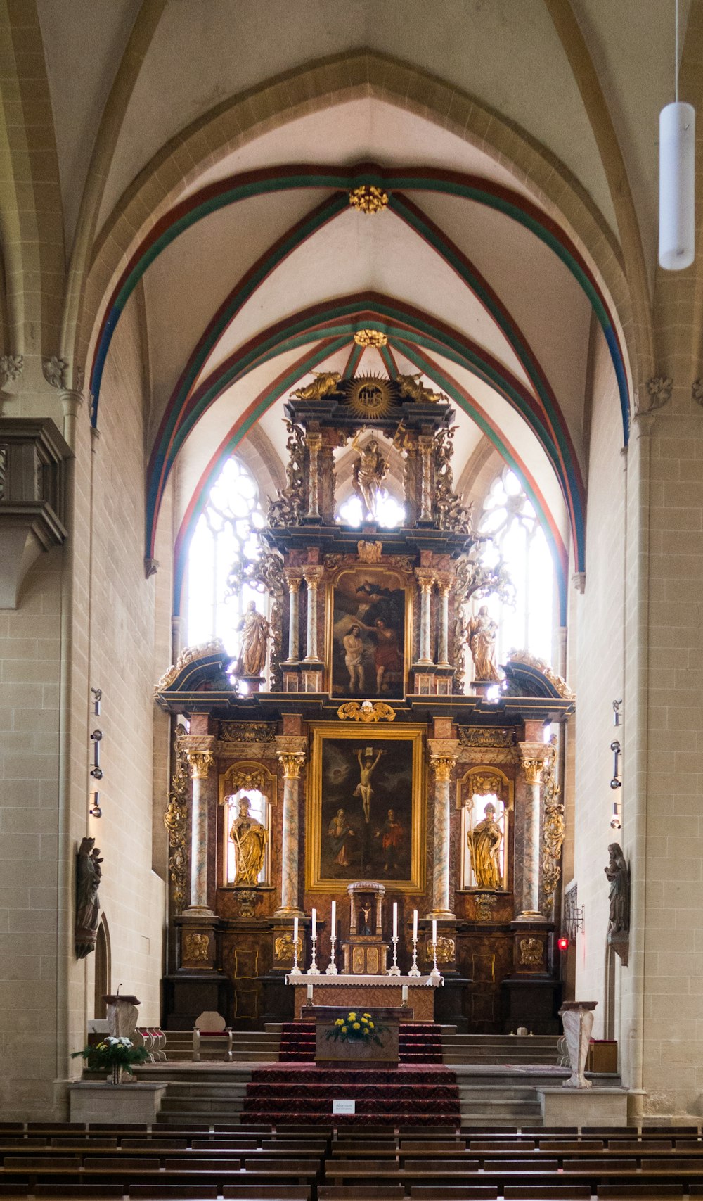 gold and white cathedral interior