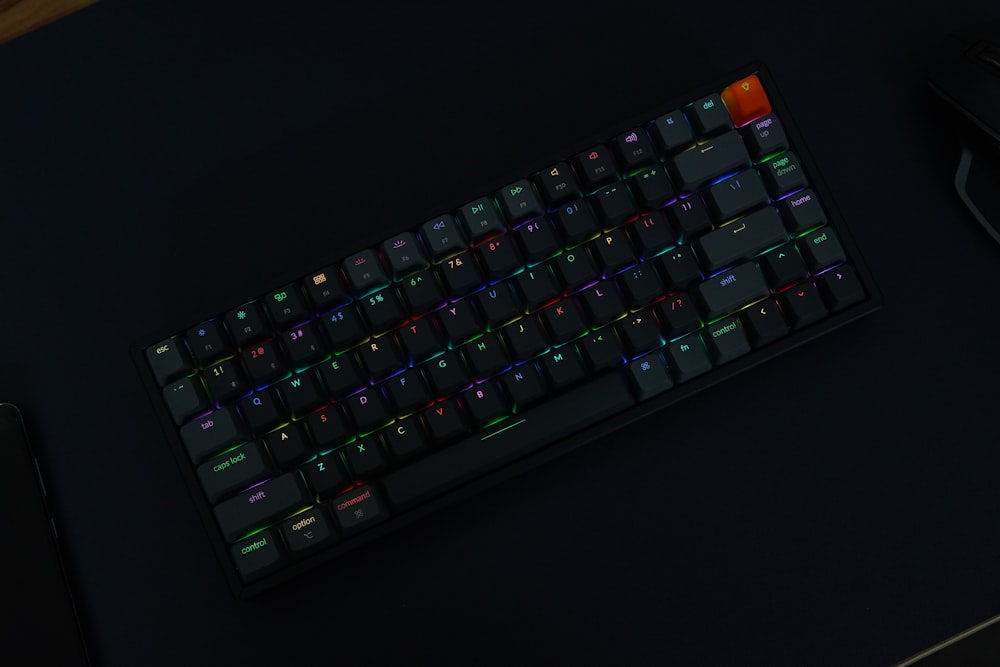 black and green computer keyboard