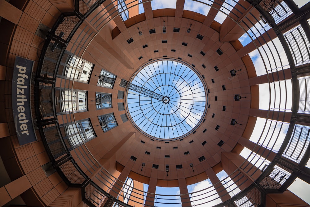 brown and white dome ceiling