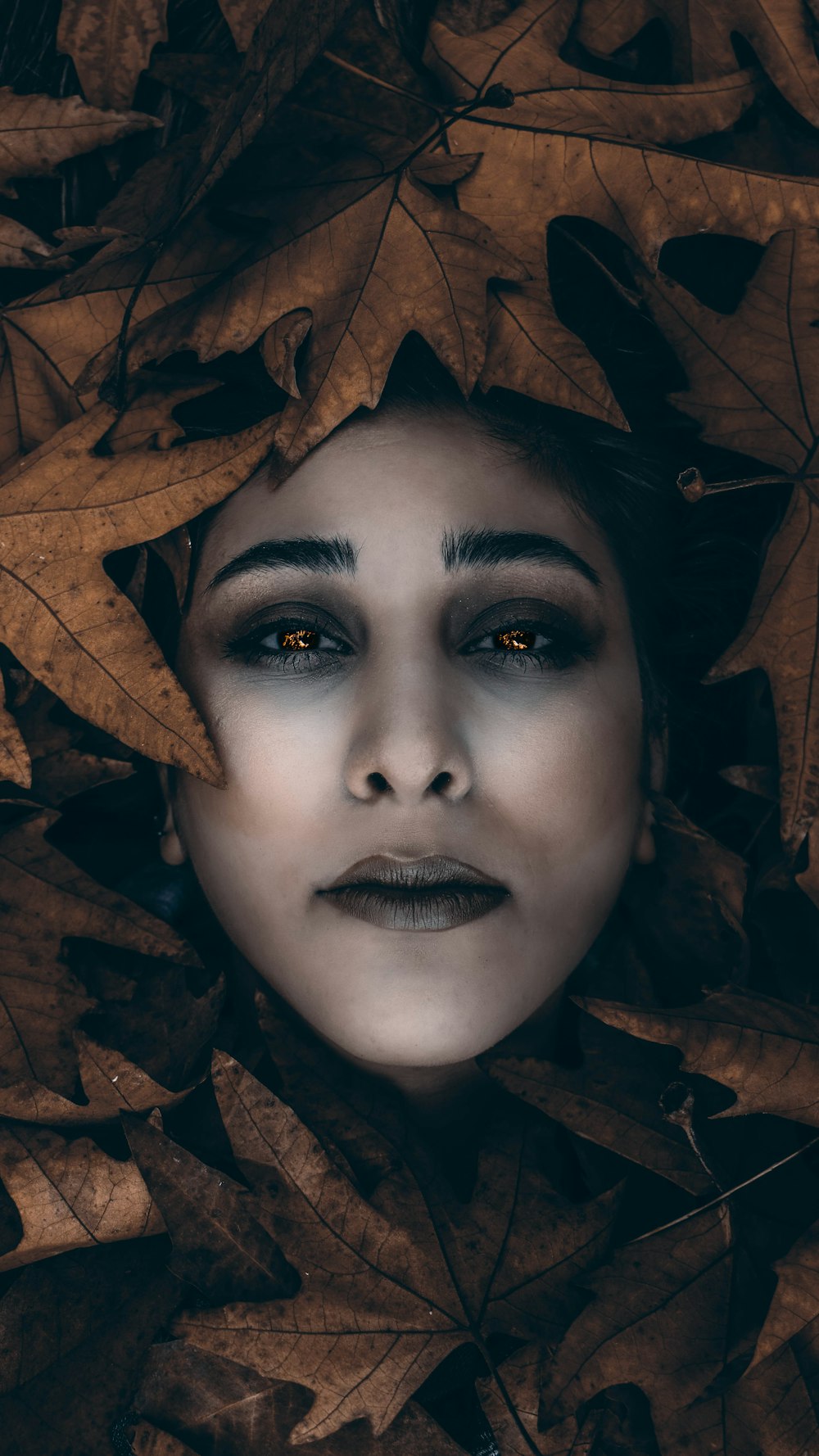 woman with brown eyes and black mascara