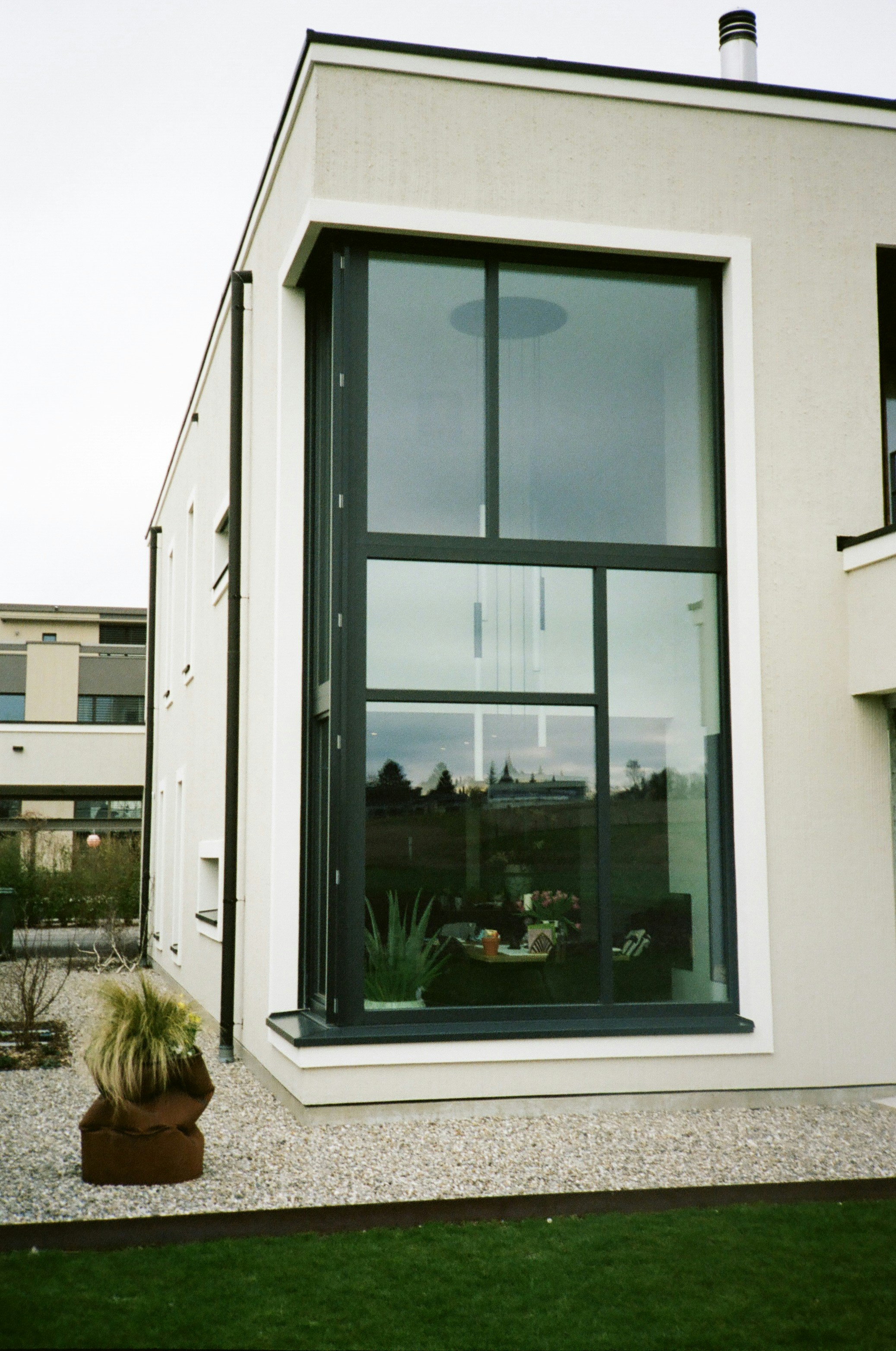 Modern home with window film