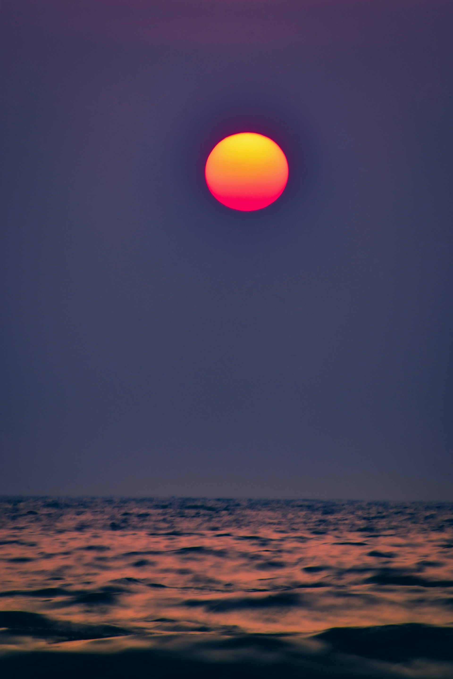 sun on the sky over the beach