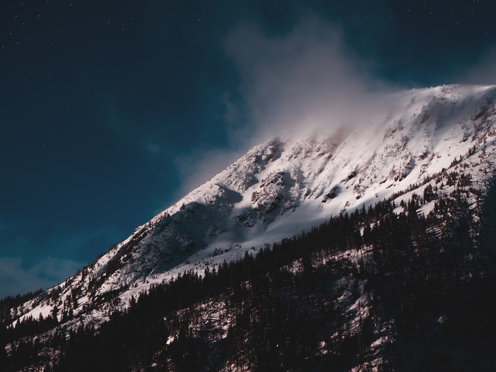 snow covered mountain under blue sky during daytime