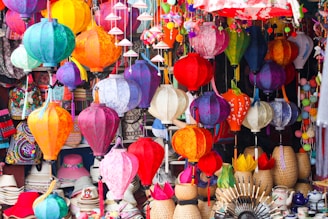 assorted color paper lantern lot