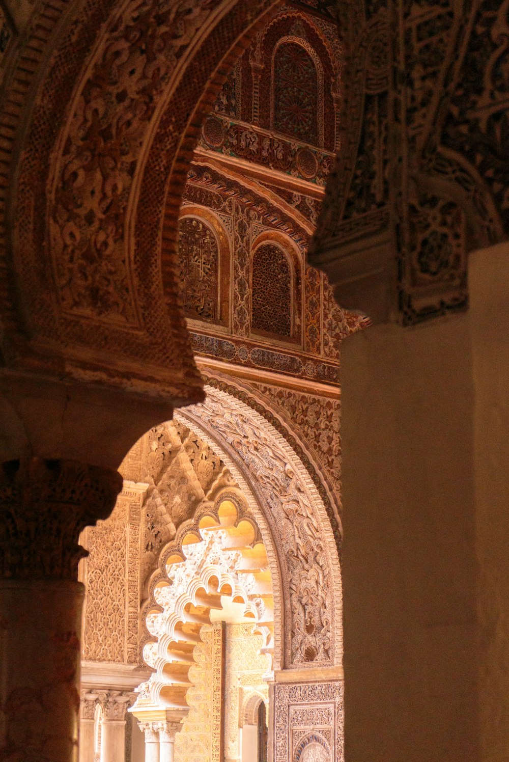 white and brown floral ceiling