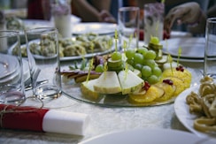 sliced fruit on white ceramic plate