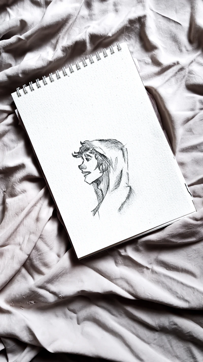 Detailed pencil portrait study