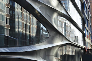 Stylish exterior facade with contemporary architectural elements