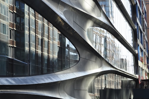 An exterior facade renovation highlighting modern architecture.
