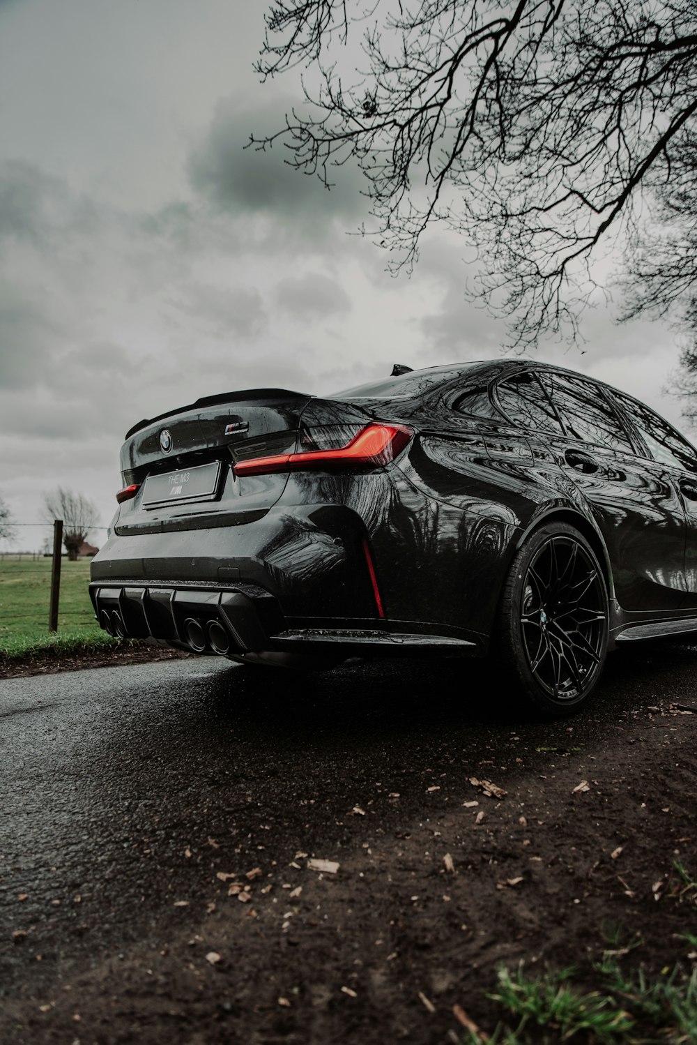 black bmw m 3 coupe on road