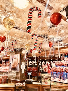 A lively event inside the store celebrating diversity and joy with vibrant decorations