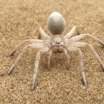 brown spider on brown sand