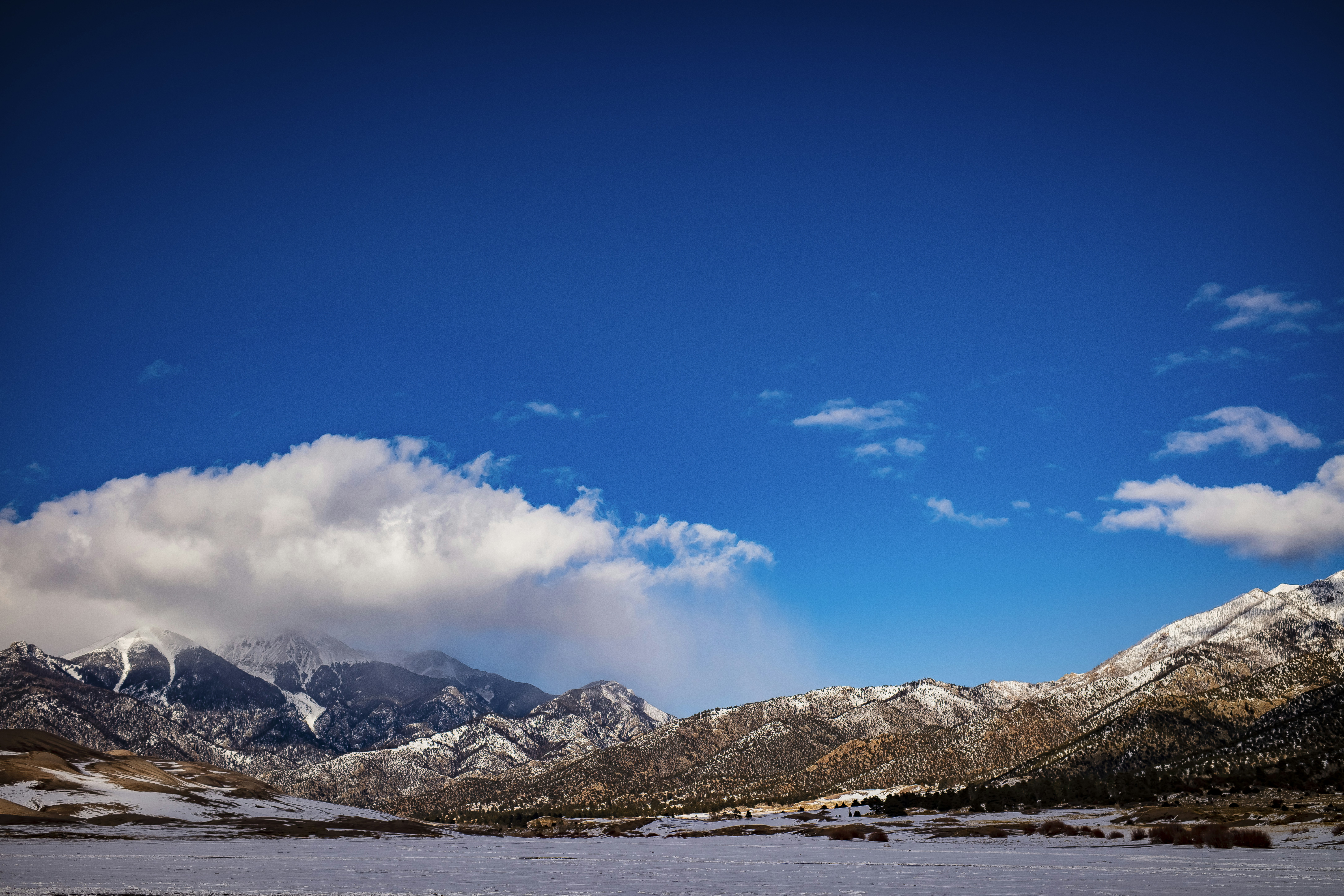 snow covered mountain under blue sky during daytime