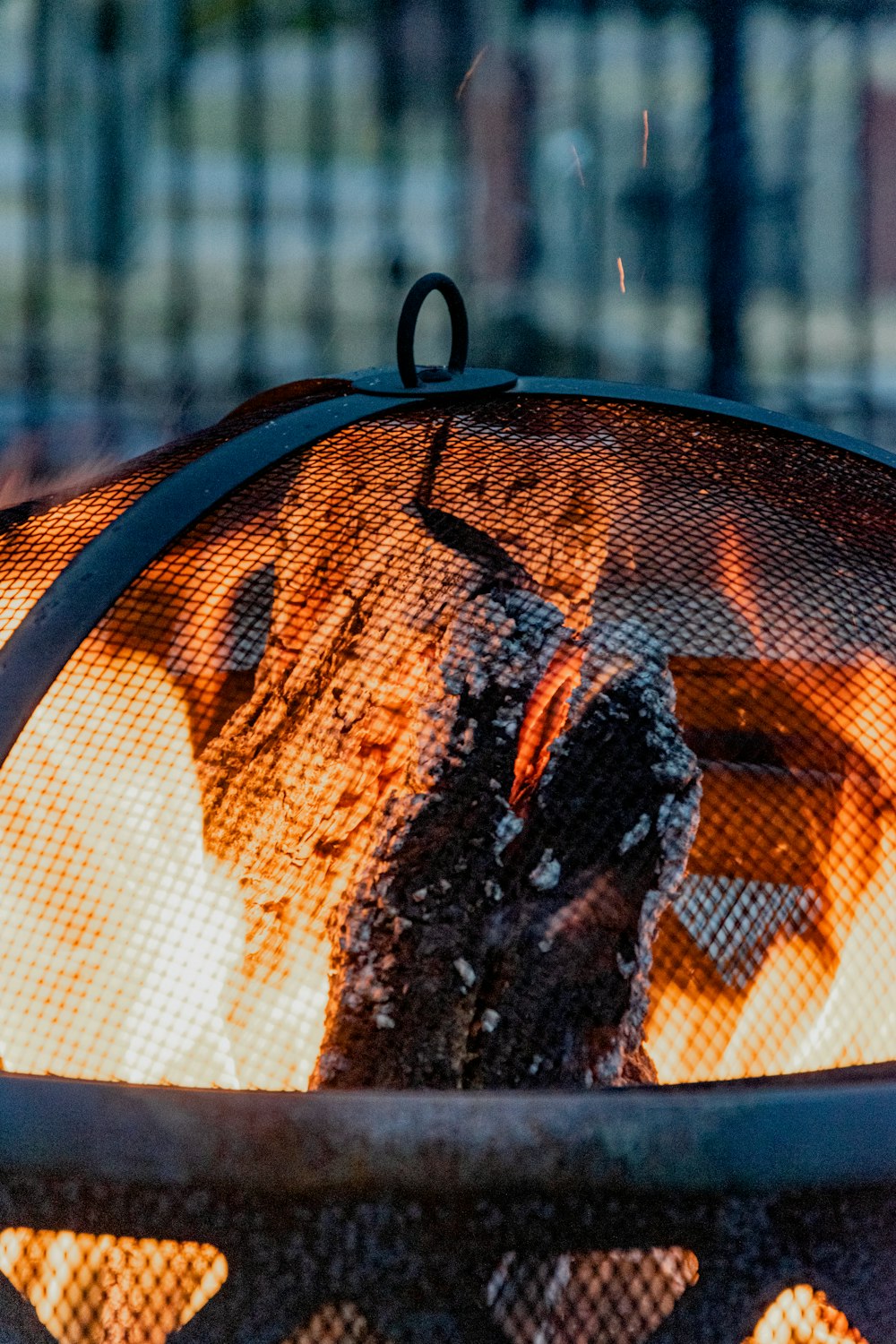 brown and black fire pit