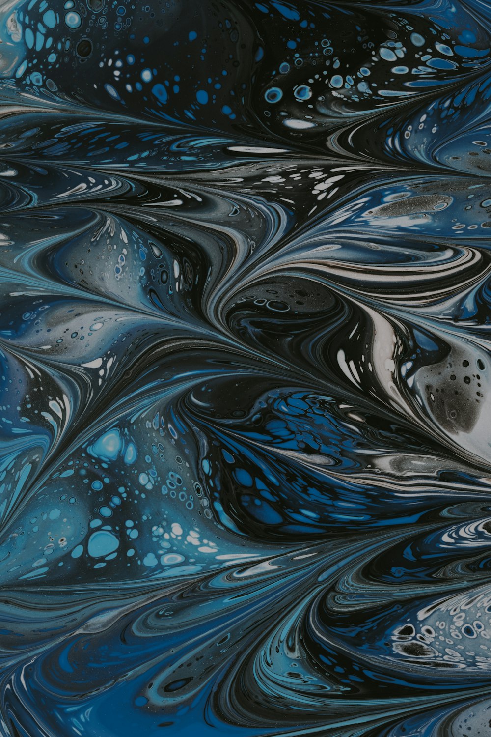 blue and white abstract painting