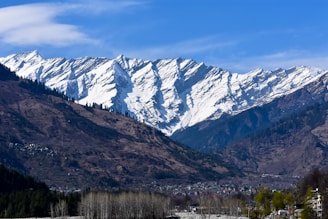 snow covered mountain during daytime