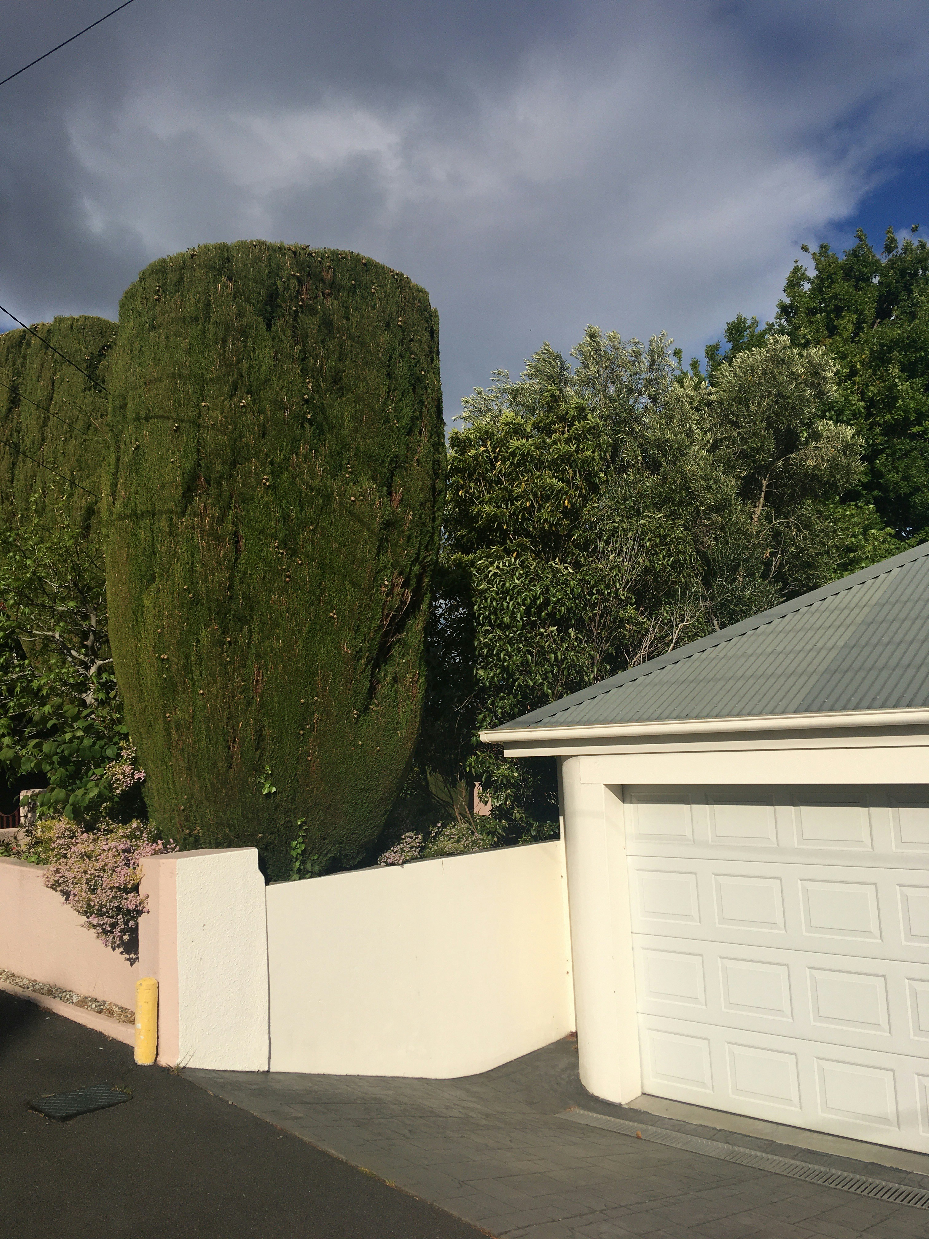 A skilled technician installing a garage door in a residential area.