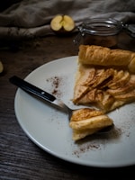 bread on white ceramic plate