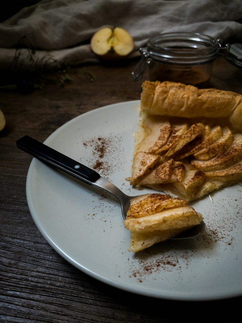 bread on white ceramic plate