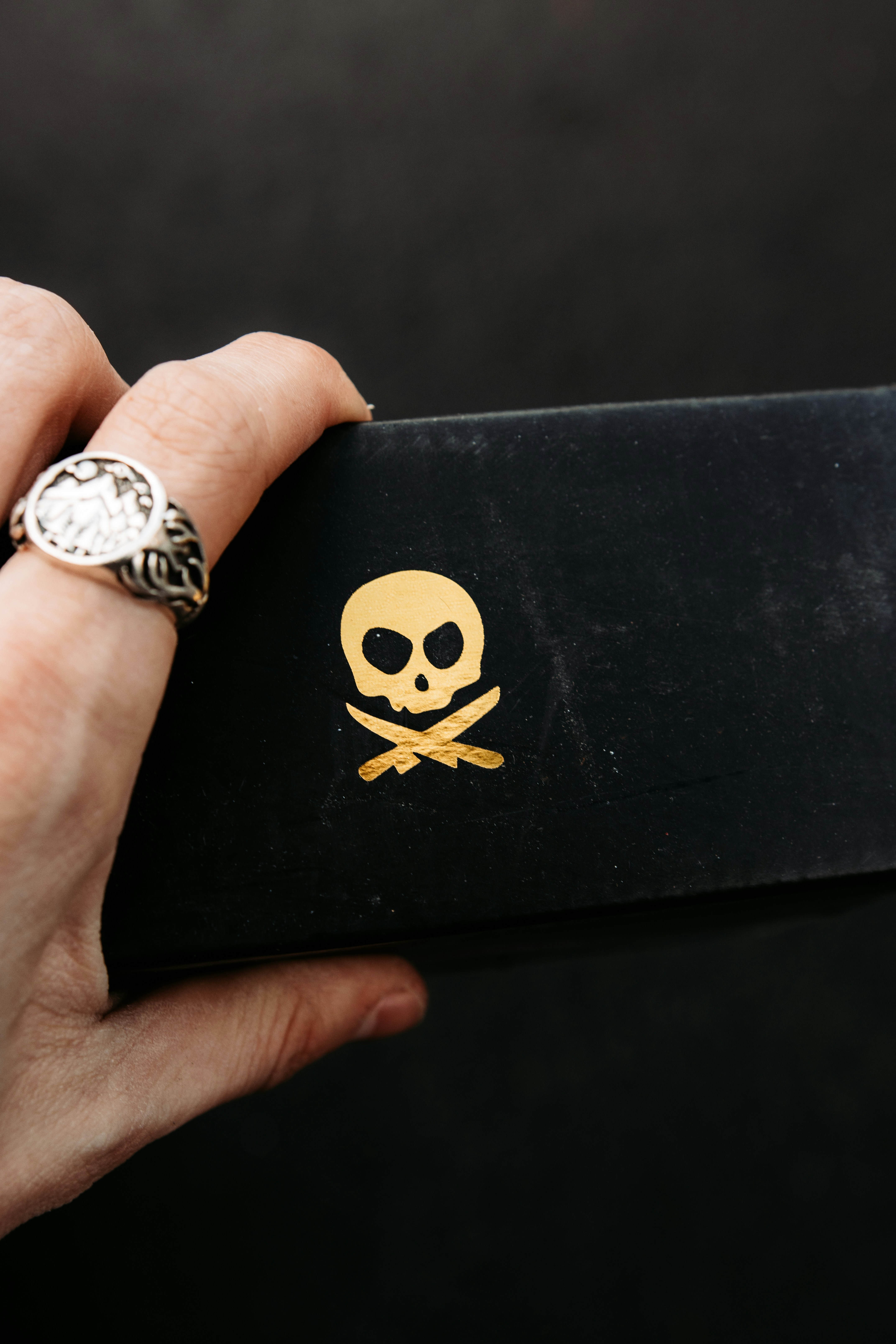 silver and diamond studded ring