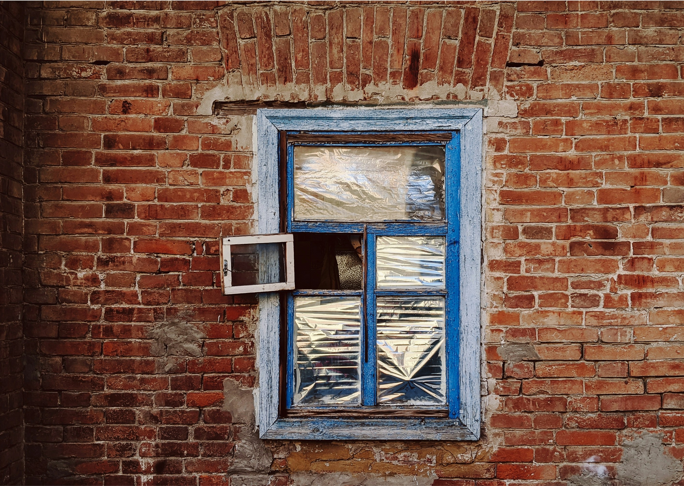 white wooden framed glass window