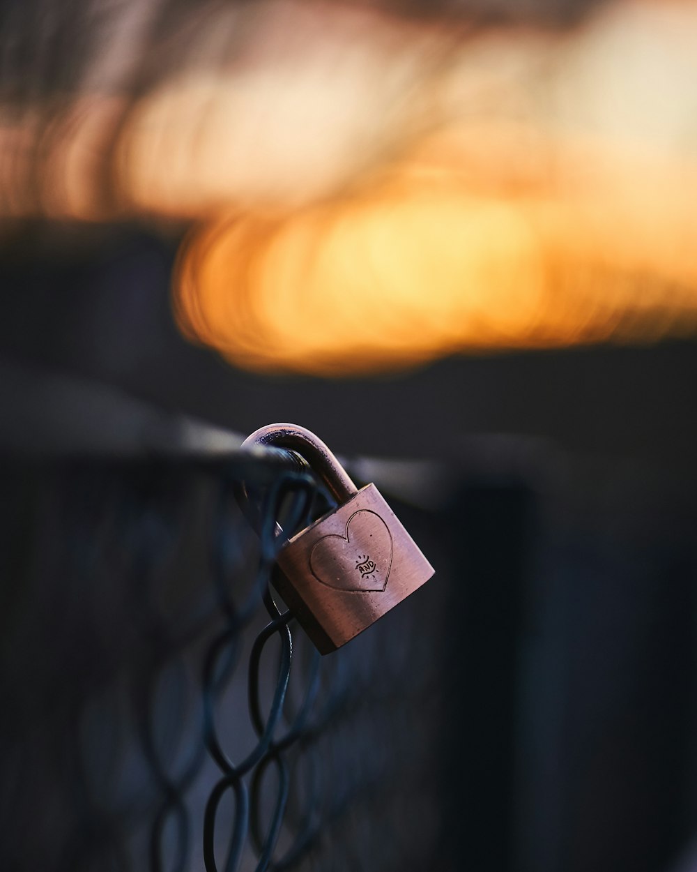 brown padlock on black metal fence