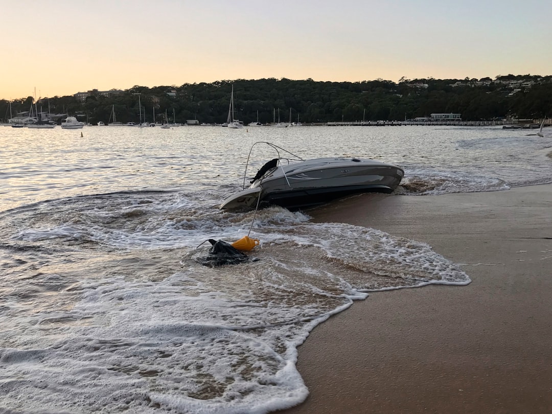 white and black boat on sea shore during daytime