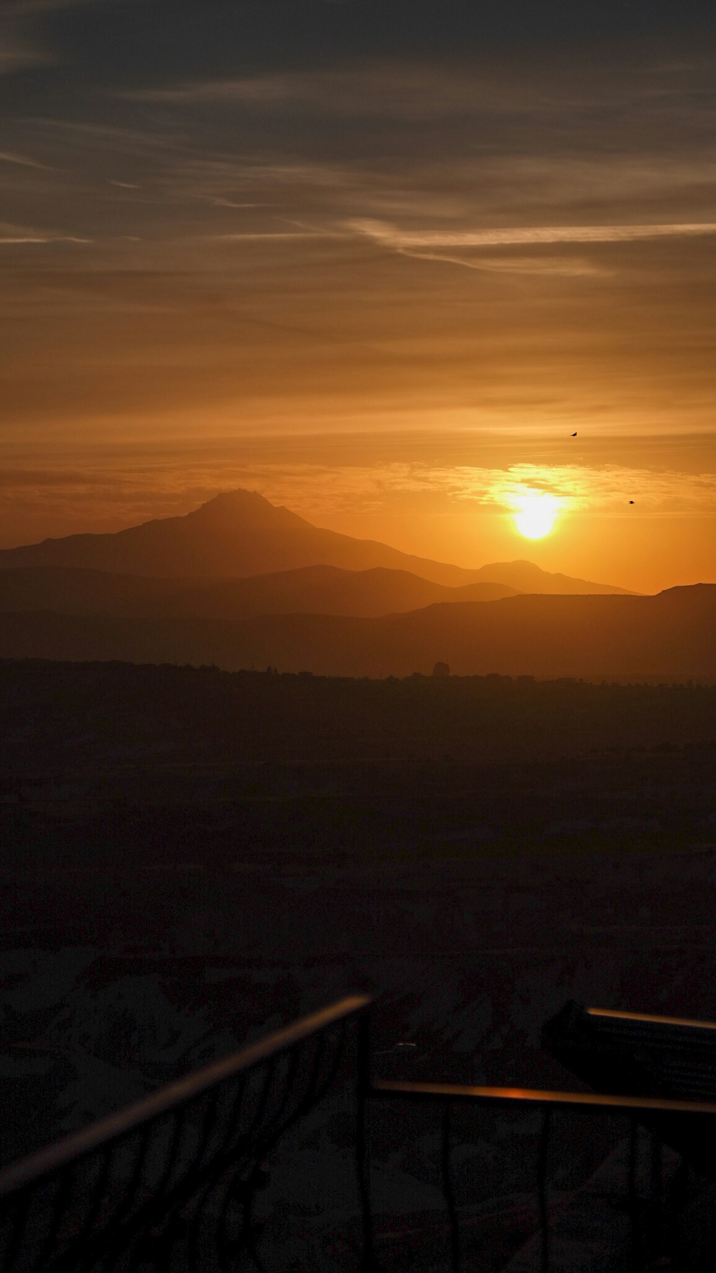 Silhouette of mountains during sunset photo – Free Sunset Image on Unsplash