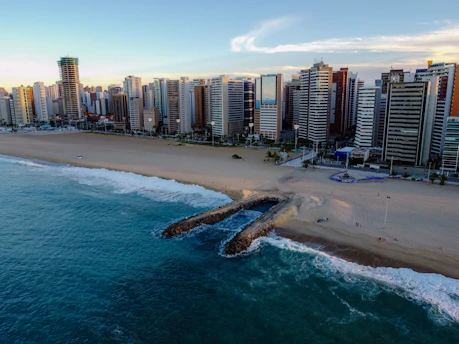 high rise buildings near sea during daytime