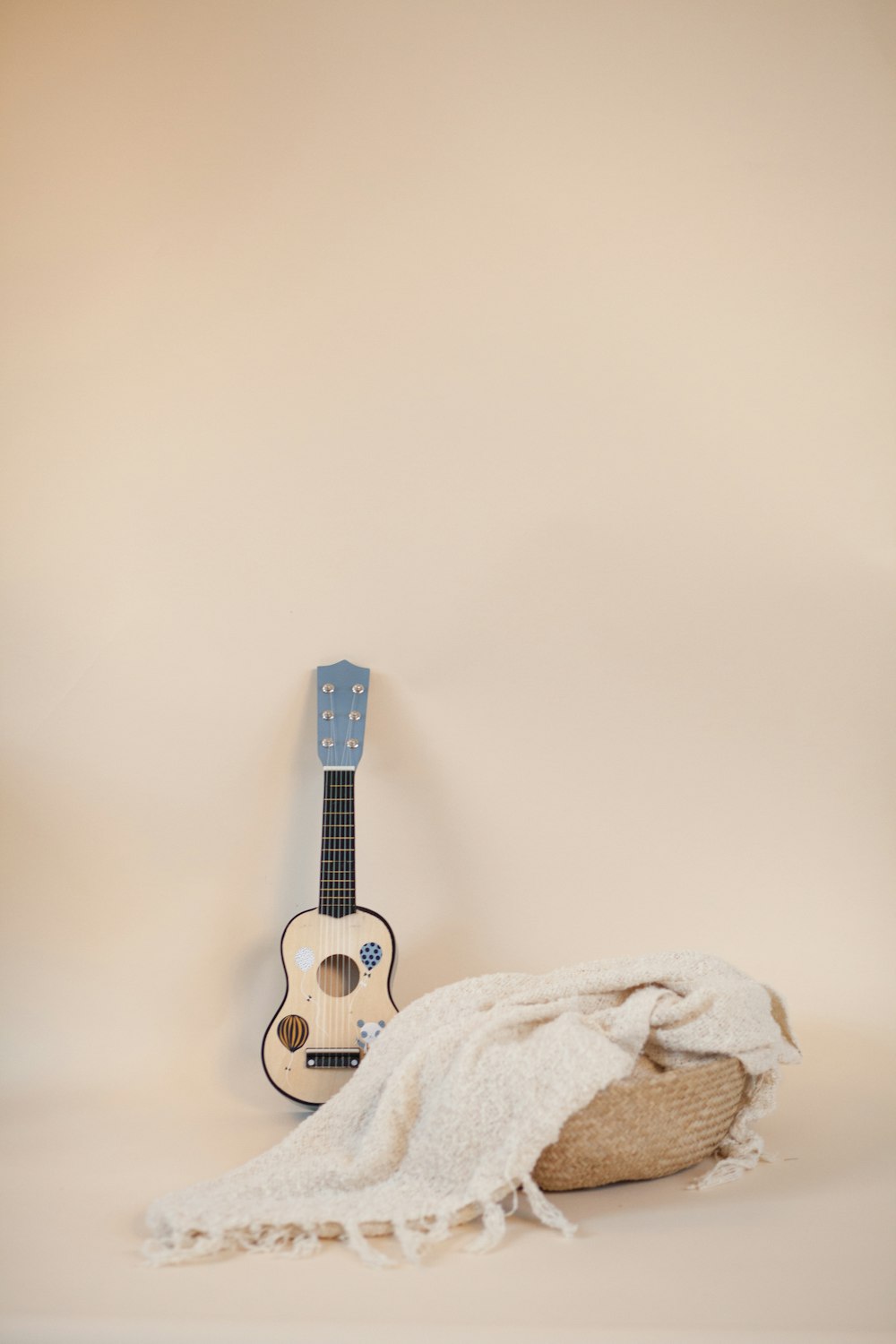 blue and white strap on white textile