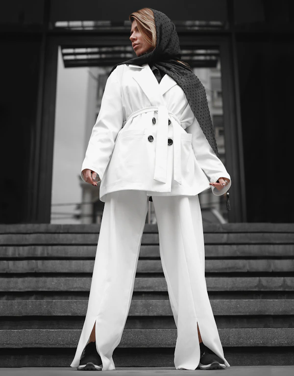 Pantalon Large Crème