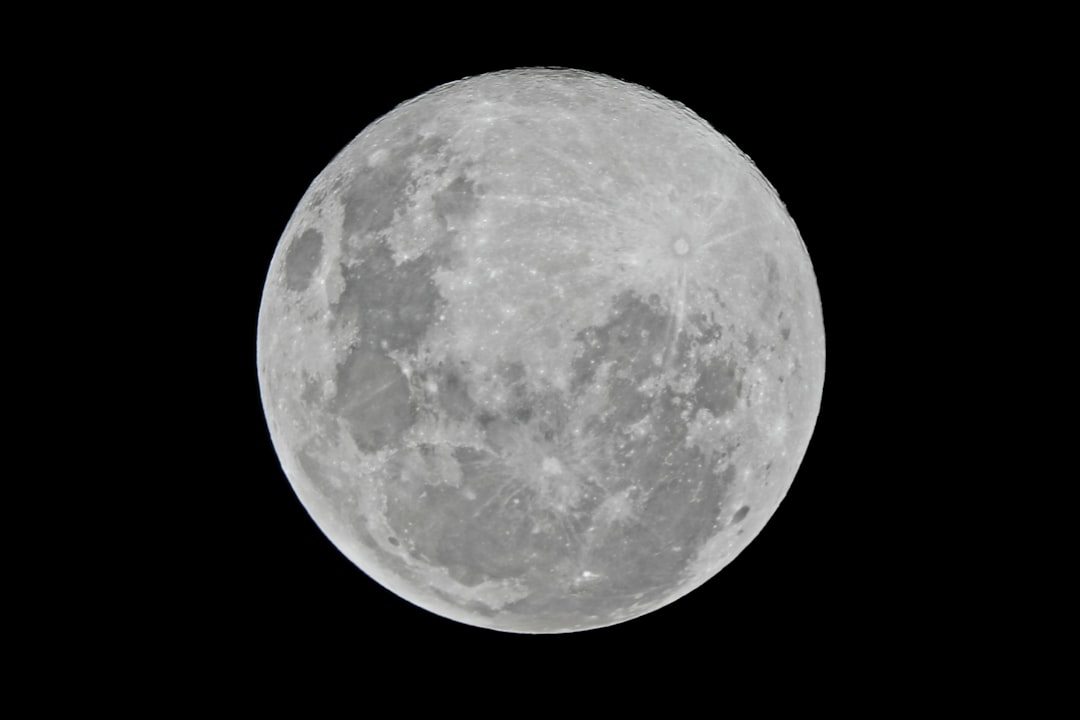 full moon on white background